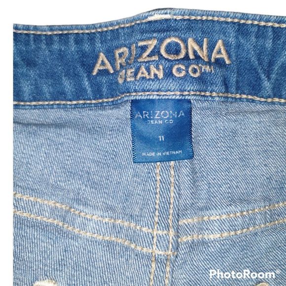 Arizona Jean Company Wide Leg Cropped Denim Jeans Size 11 - Picture 3 of 4